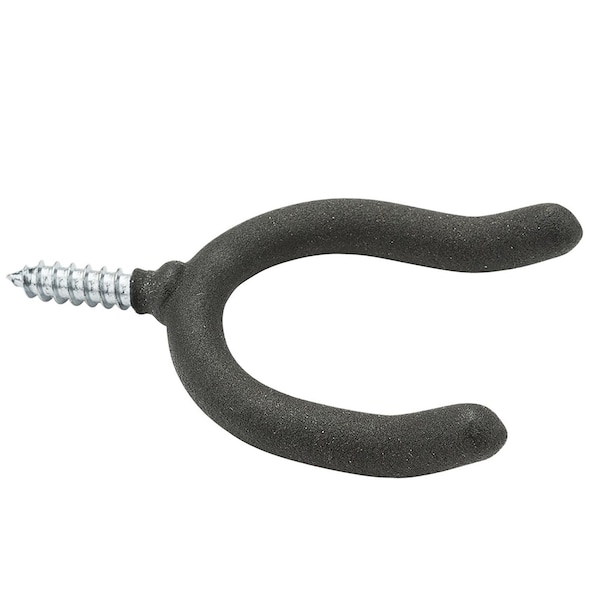 National Hardware National Hardware 4.88 in. L Vinyl Coated Black Steel Large U-Shaped Double Screw Hook 40 lb. cap. 1 N112-026 - main